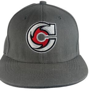 Cincinnati Cyclones Gray Canvas Fabric Snapback Hat Cap Hockey Sports Headwear
